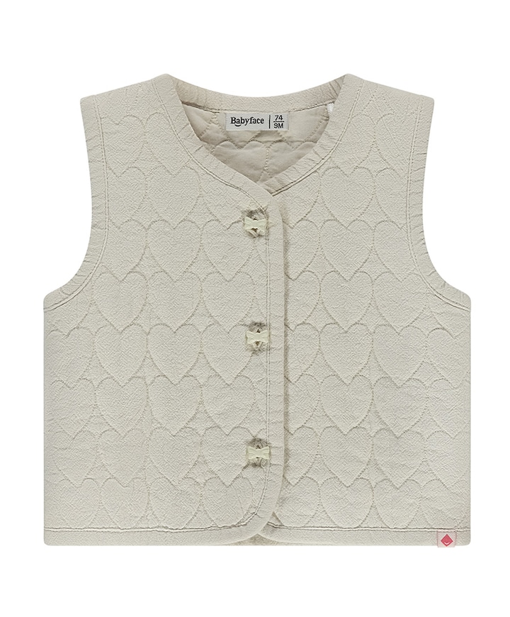 Meisjes gilet beige
