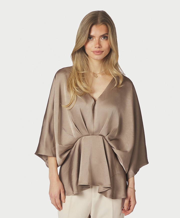 Dames blouse beige