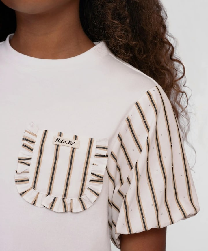 Meisjes T-shirt ecru
