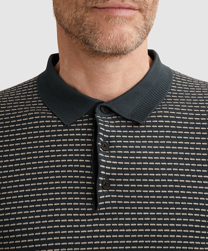 Heren polo blauw