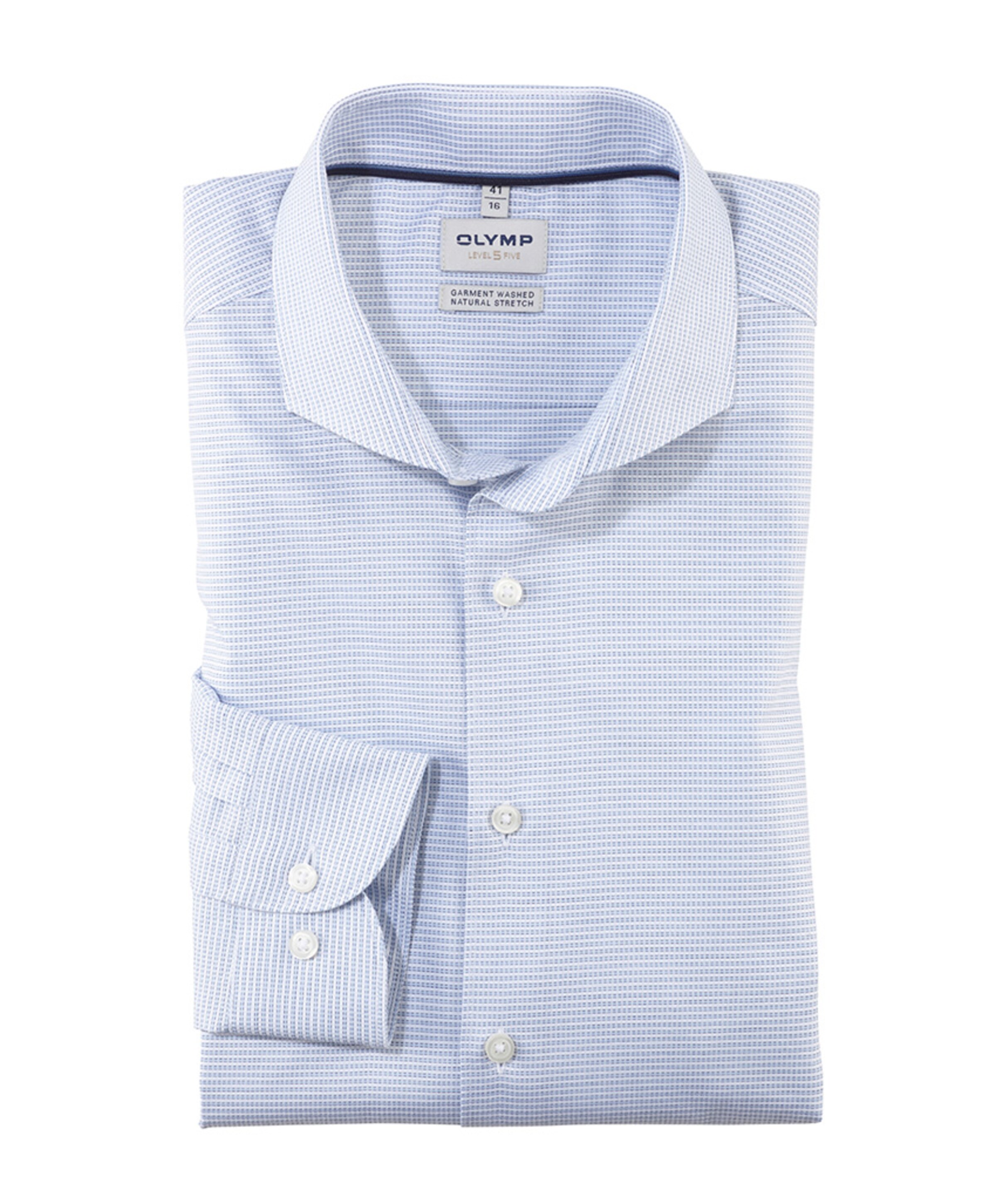 Overhemd lange mouw blauw