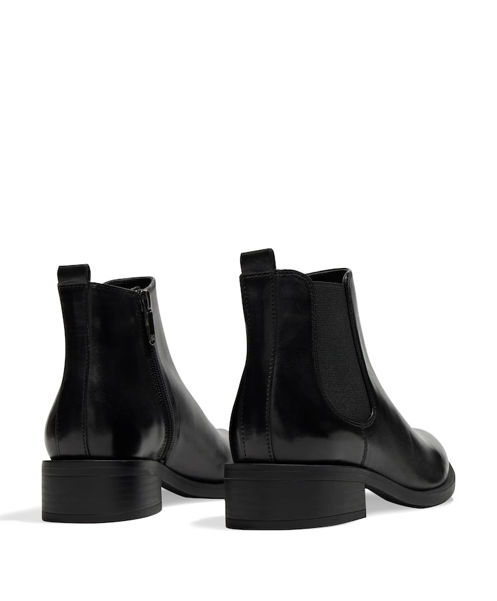 dames enkellaarzen zwart