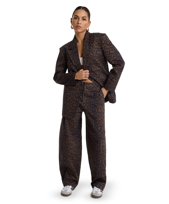 ANIMAL BARREL dames broek beige