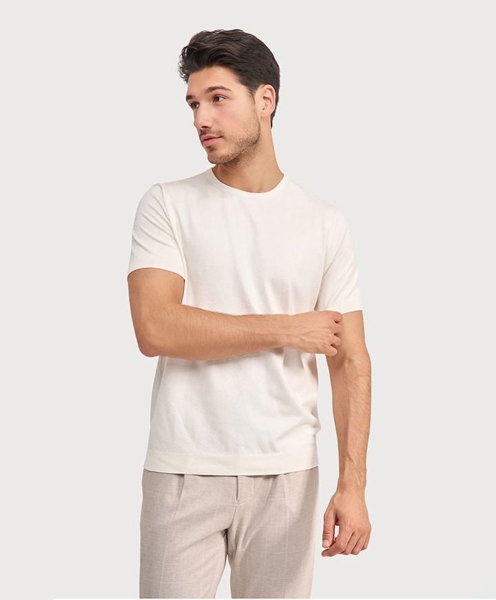 Heren T-shirt ecru