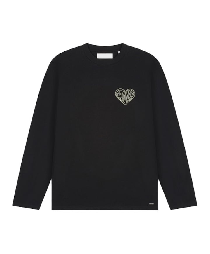 Heren longsleeve zwart