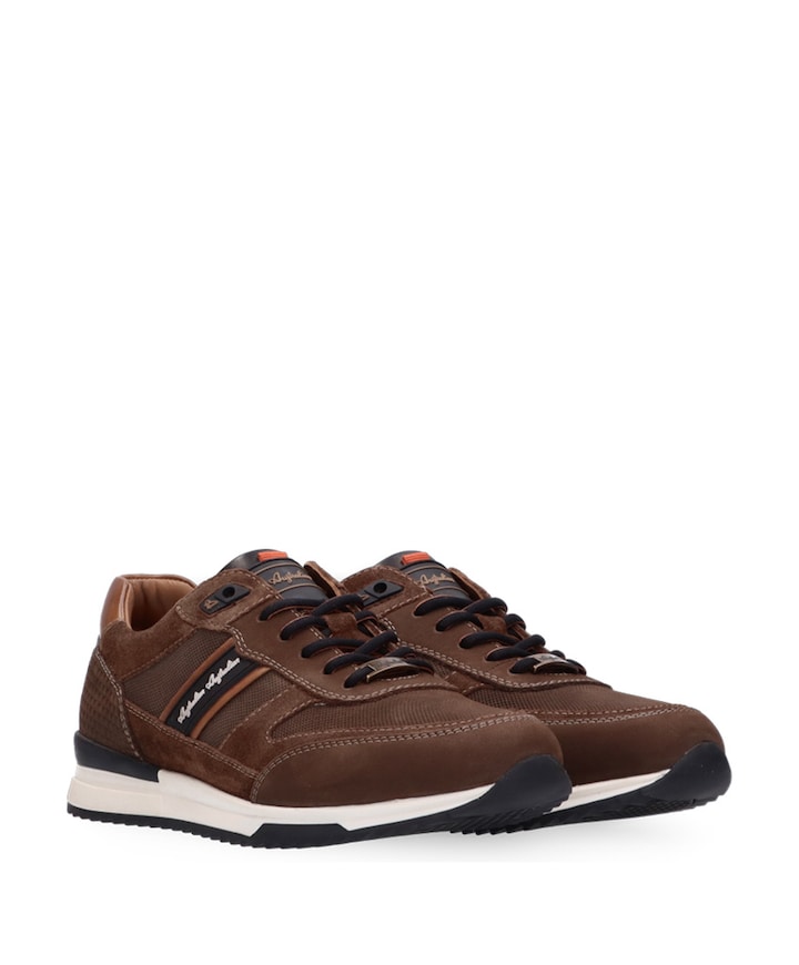 Filmon leather heren sneakers bruin