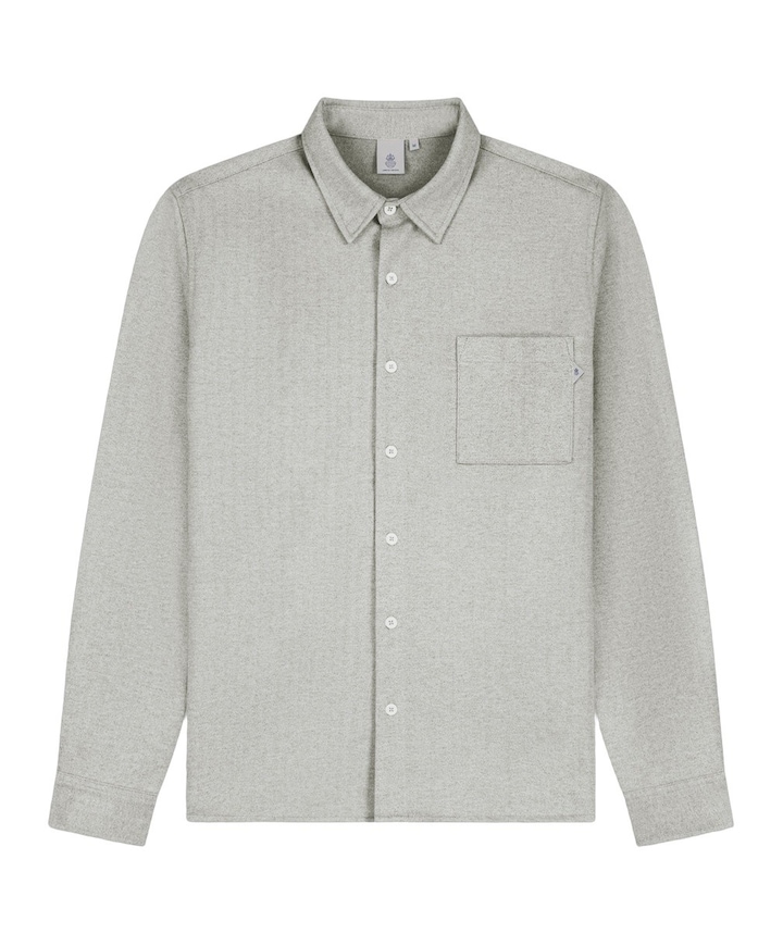 Heren overhemd lange mouw beige
