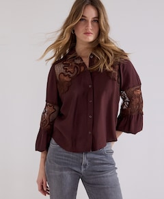 Dames blouse bruin