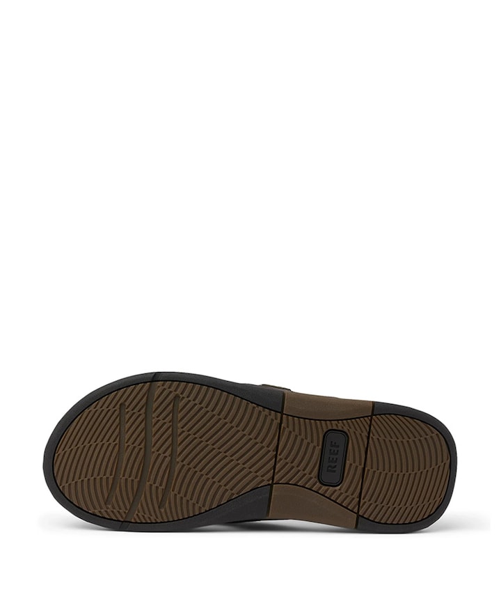 Leather offshore heren slipper bruin