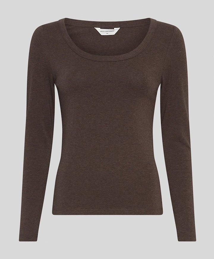 Dames longsleeve bruin