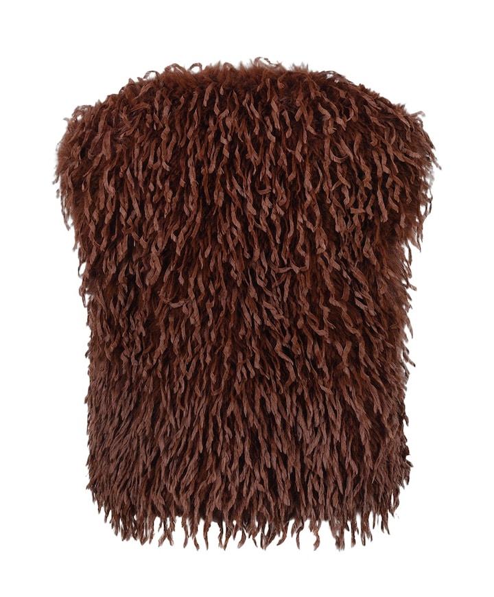 Dames gilet bruin