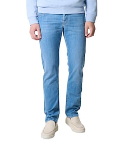 Nick Slim 5 pkt heren jeans blauw