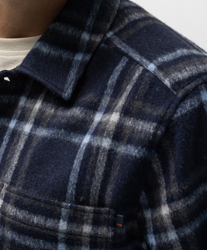 Heren overshirt blauw