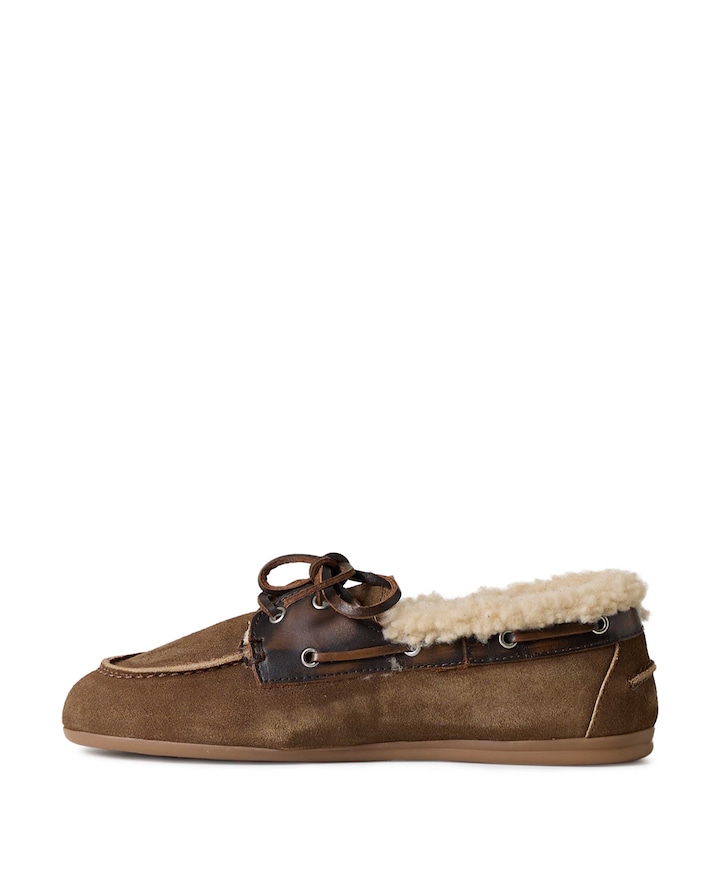 dames mocassins bruin