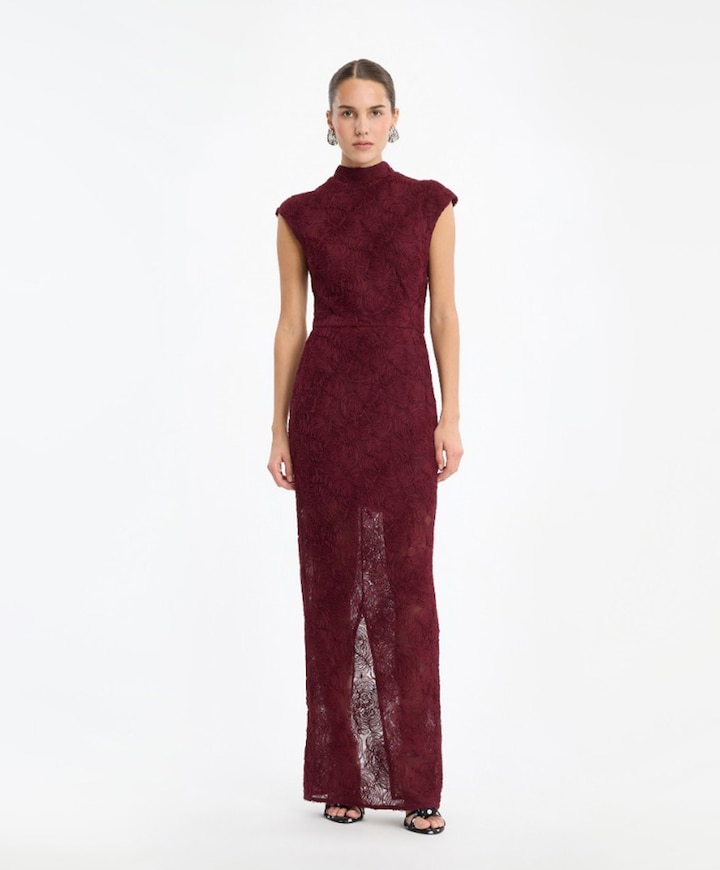 Dames jurk bordeaux