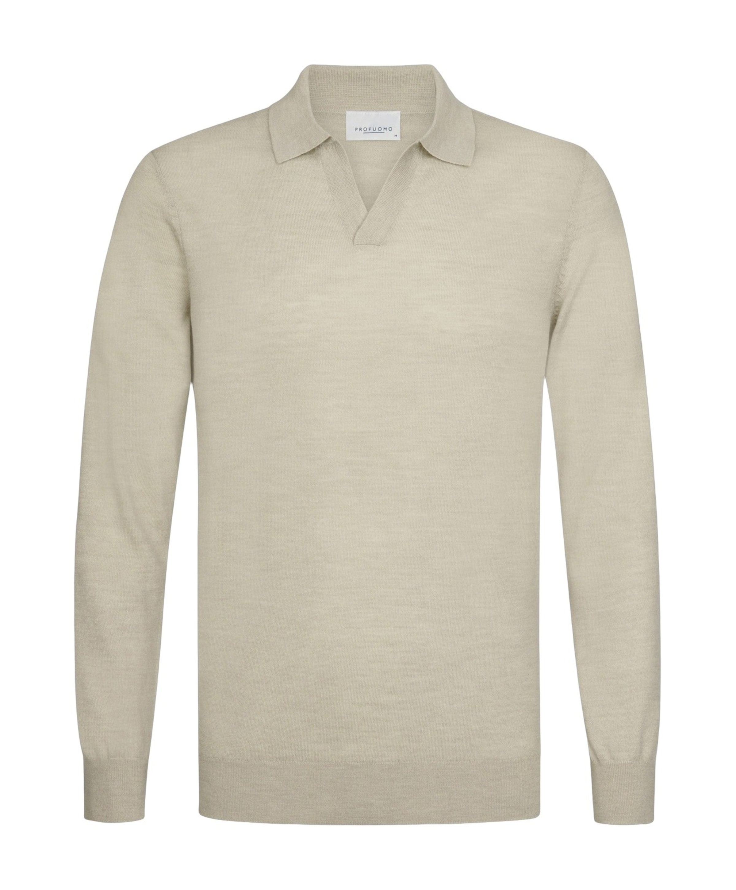 Heren polo beige