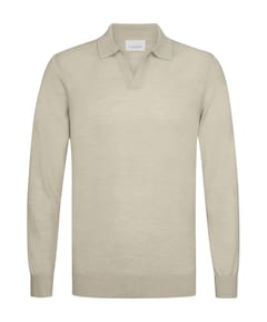 Heren polo beige