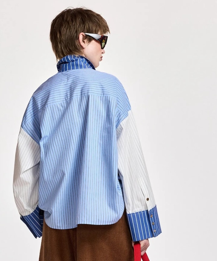 Dames blouse blauw