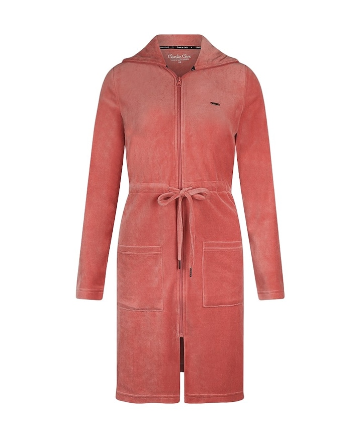 Dames ochtendjas oranje