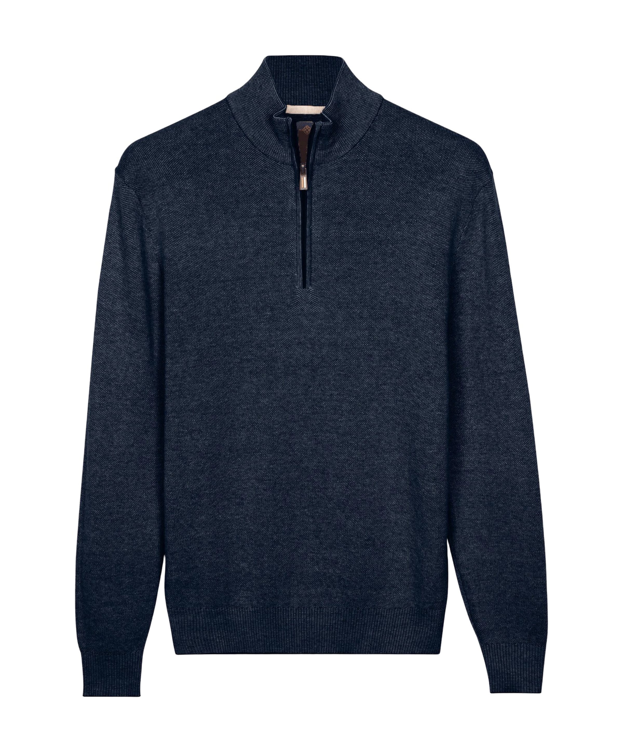 Heren trui met rits blauw