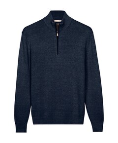 Heren trui met rits blauw
