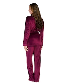 Dames ochtendjas bordeaux
