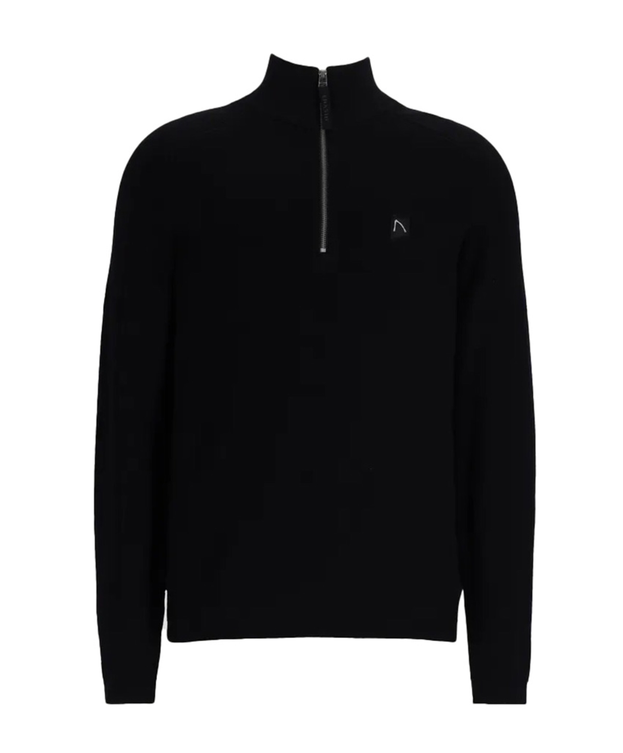 Heren trui met rits zwart