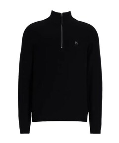 Heren trui met rits zwart
