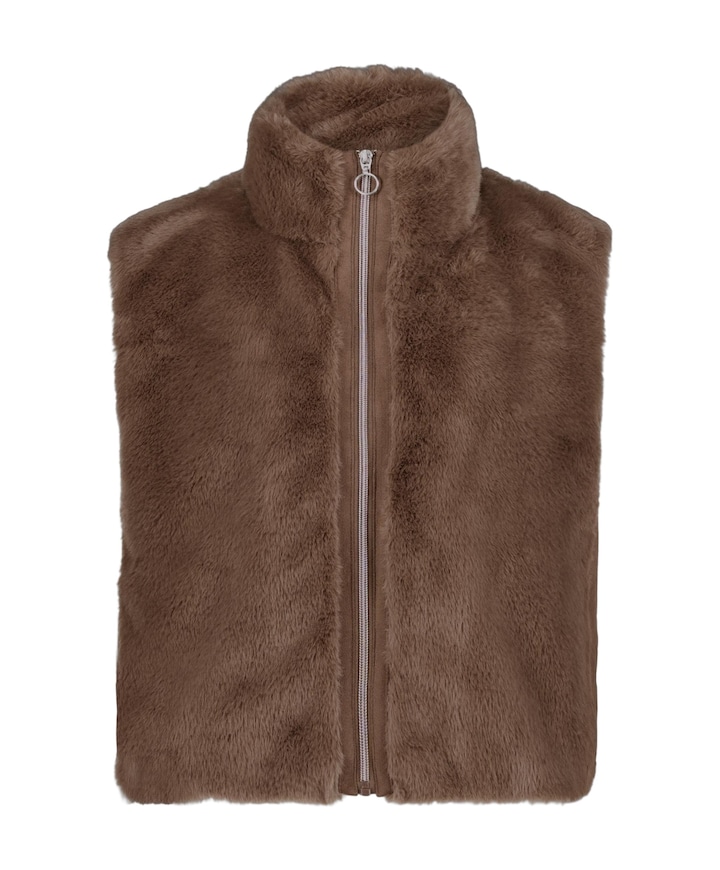 Dames gilet bruin