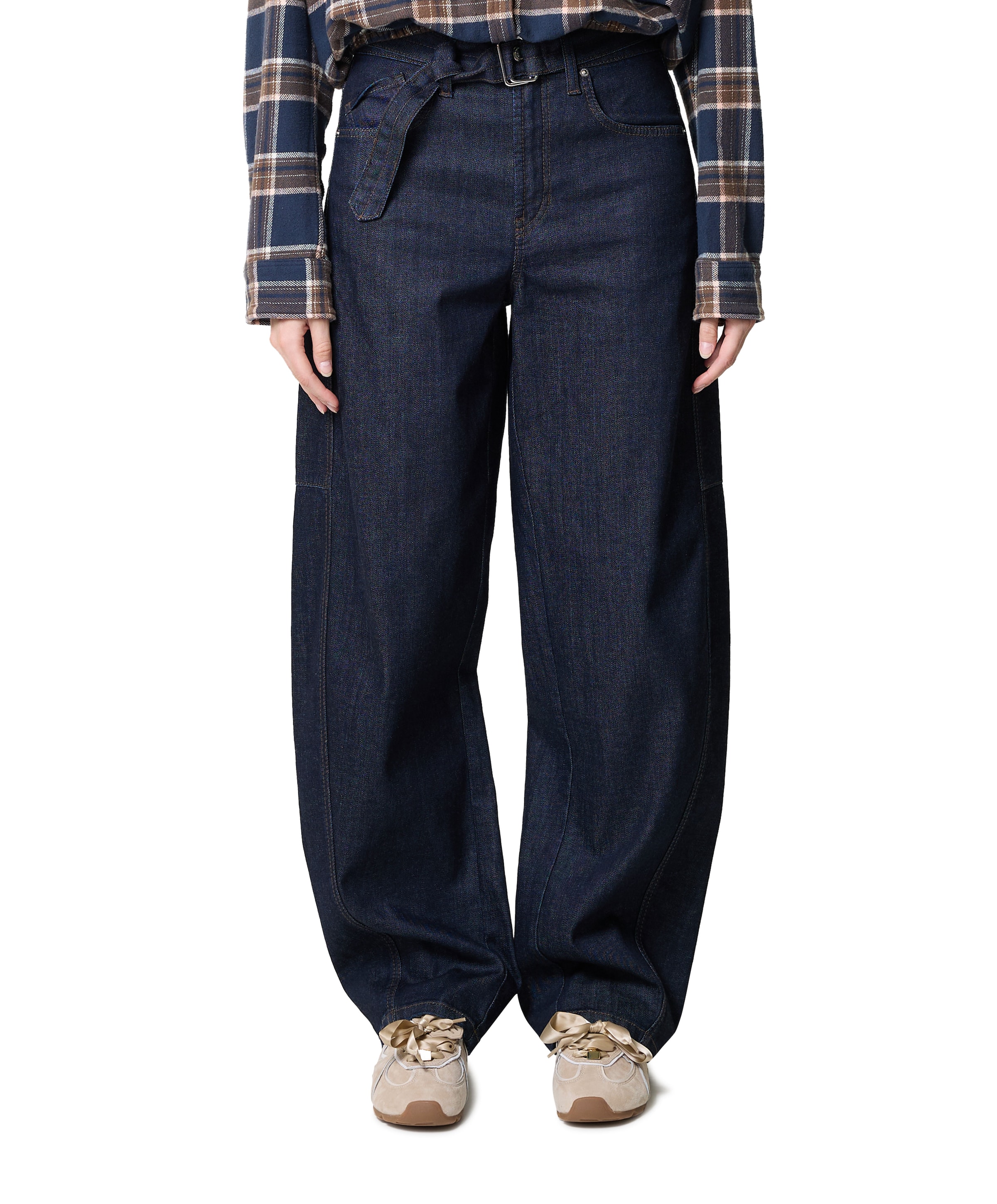 Baggy twisted dames jeans blauw