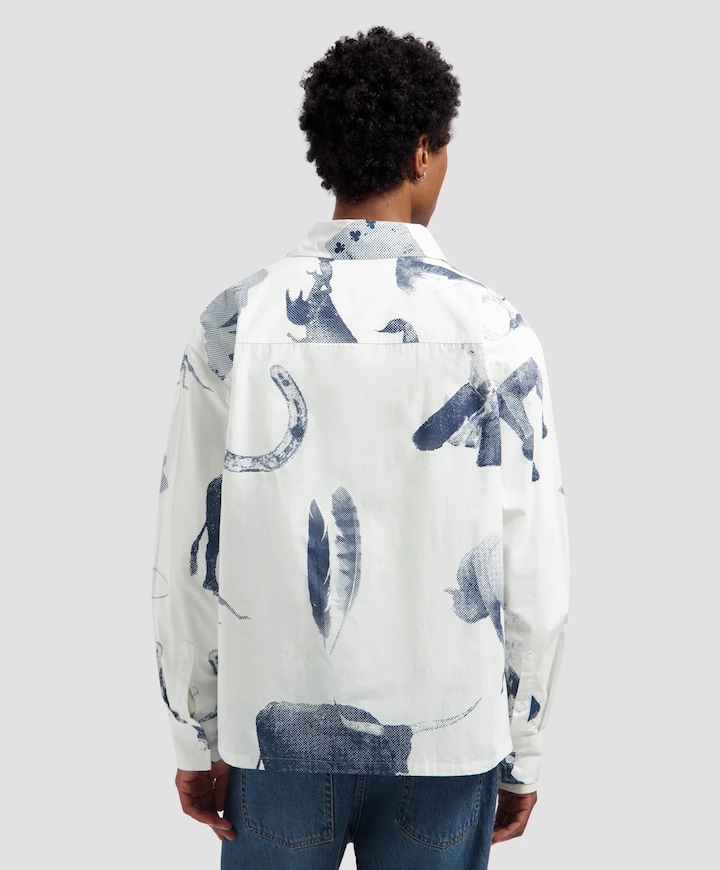 Heren overhemd lange mouw multicolor