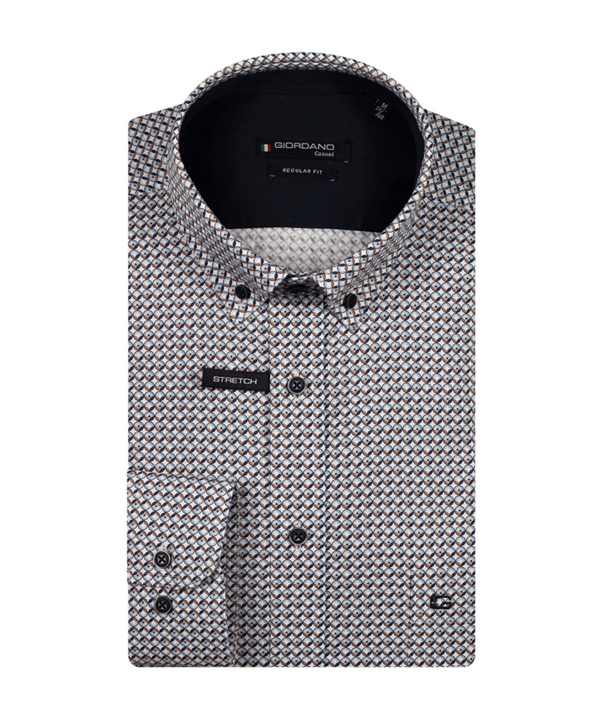 Heren overhemd lange mouw blauw