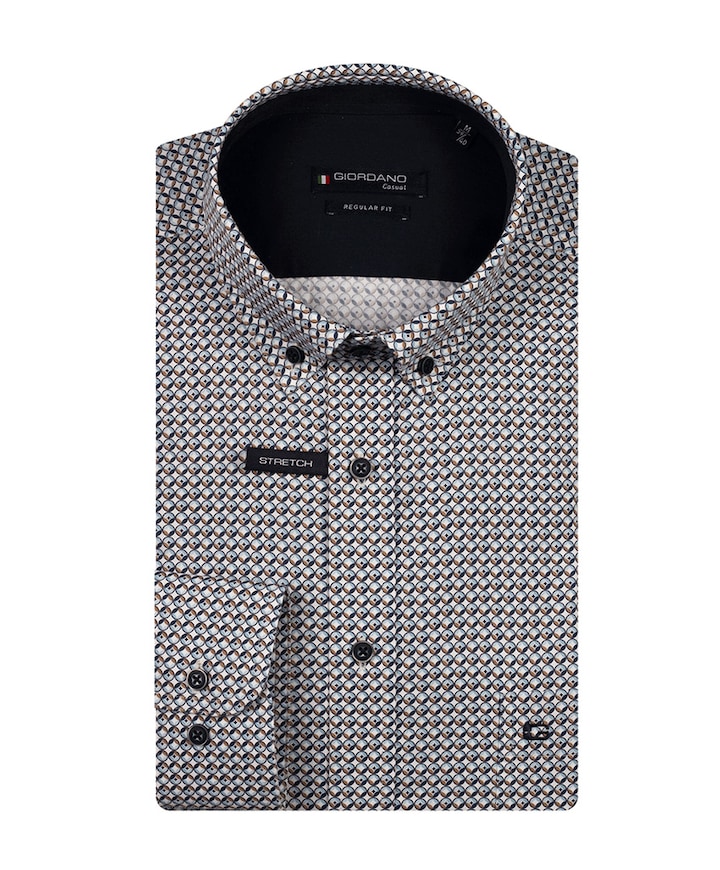 Heren overhemd lange mouw blauw