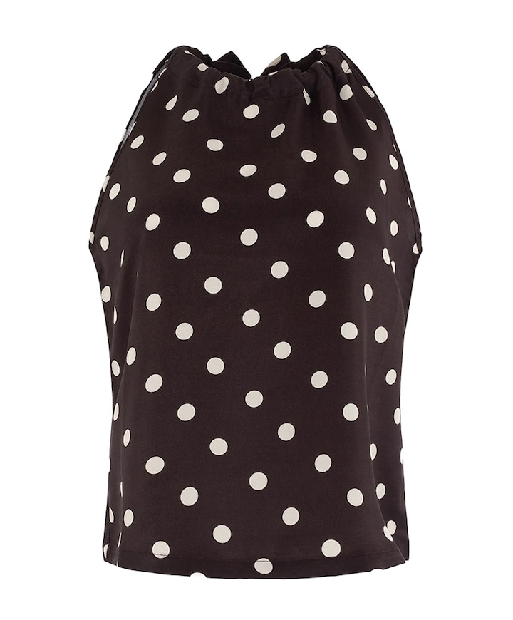 Dames top bruin