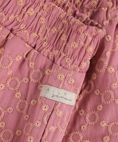 Ruffle Shorts Broderie meisjes korte broek roze