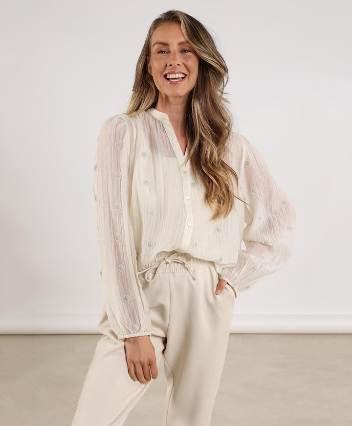 Dames blouse ecru