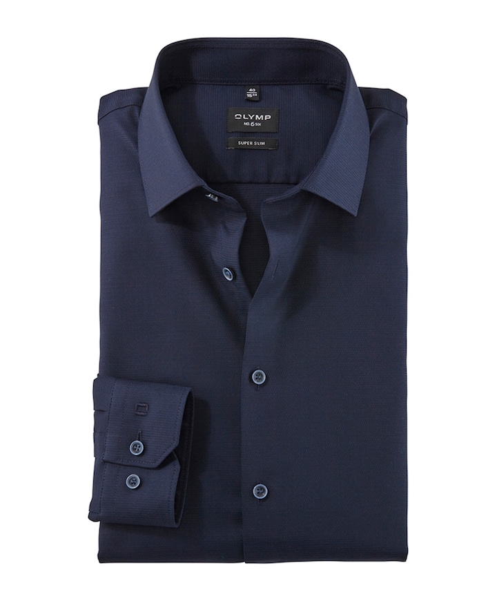 Overhemd lange mouw blauw