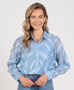 Dames blouse blauw