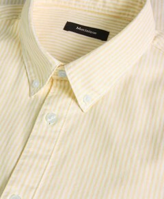 Heren overhemd lange mouw geel