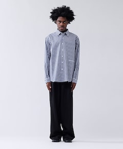 Heren overhemd lange mouw blauw