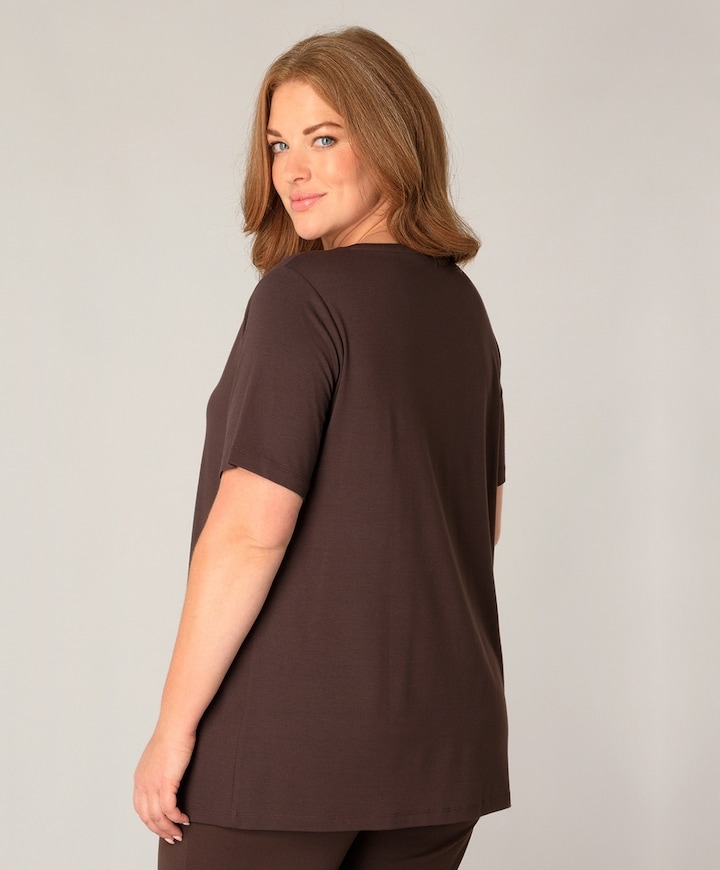 Dames T-shirt bruin