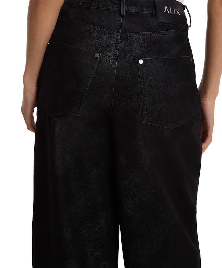 FAUX SUEDE dames broek zwart