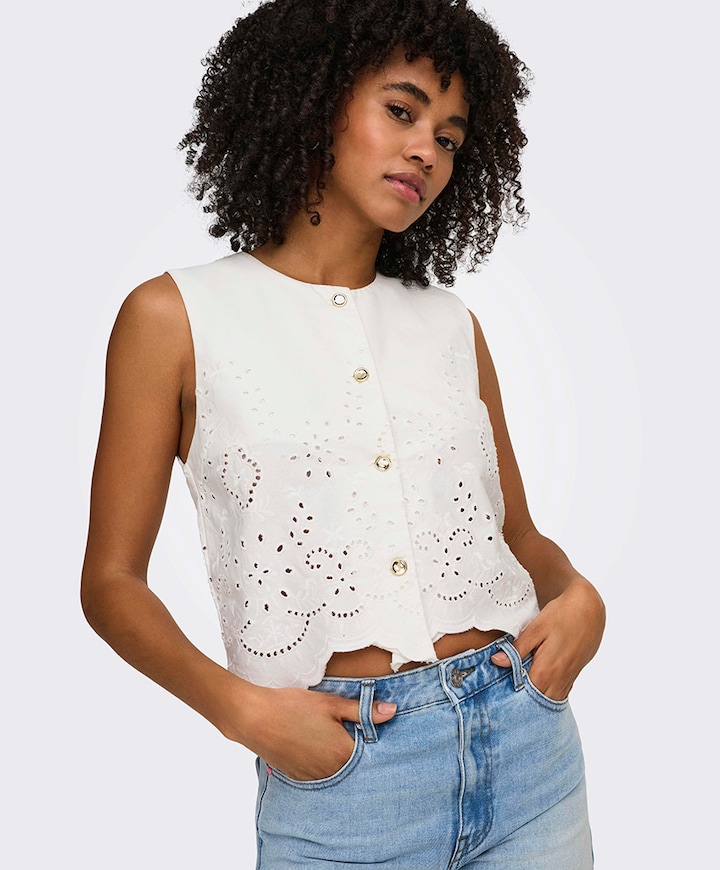 Dames gilet ecru