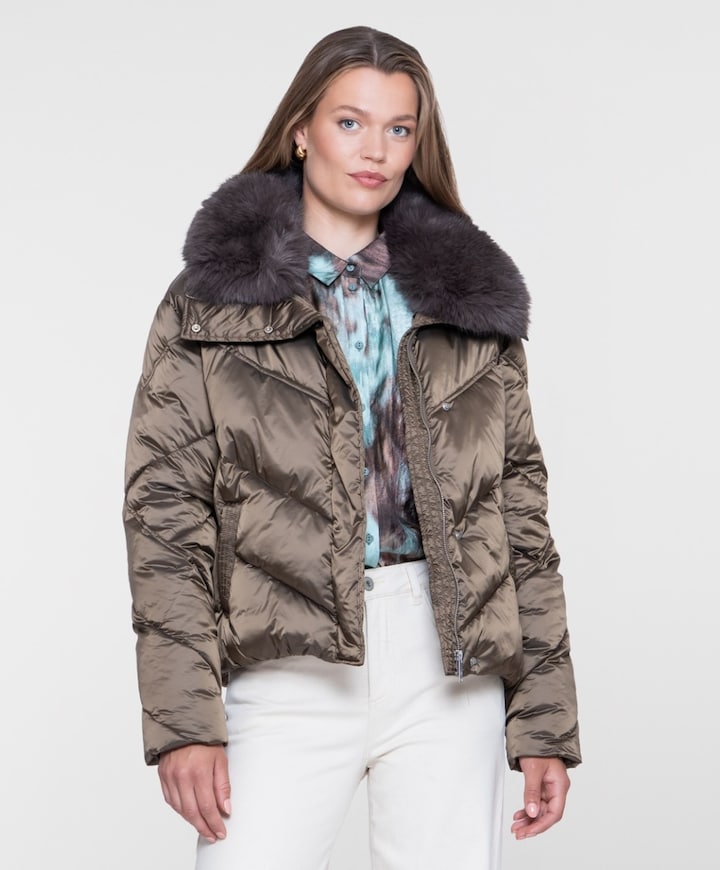 Dames jas bruin