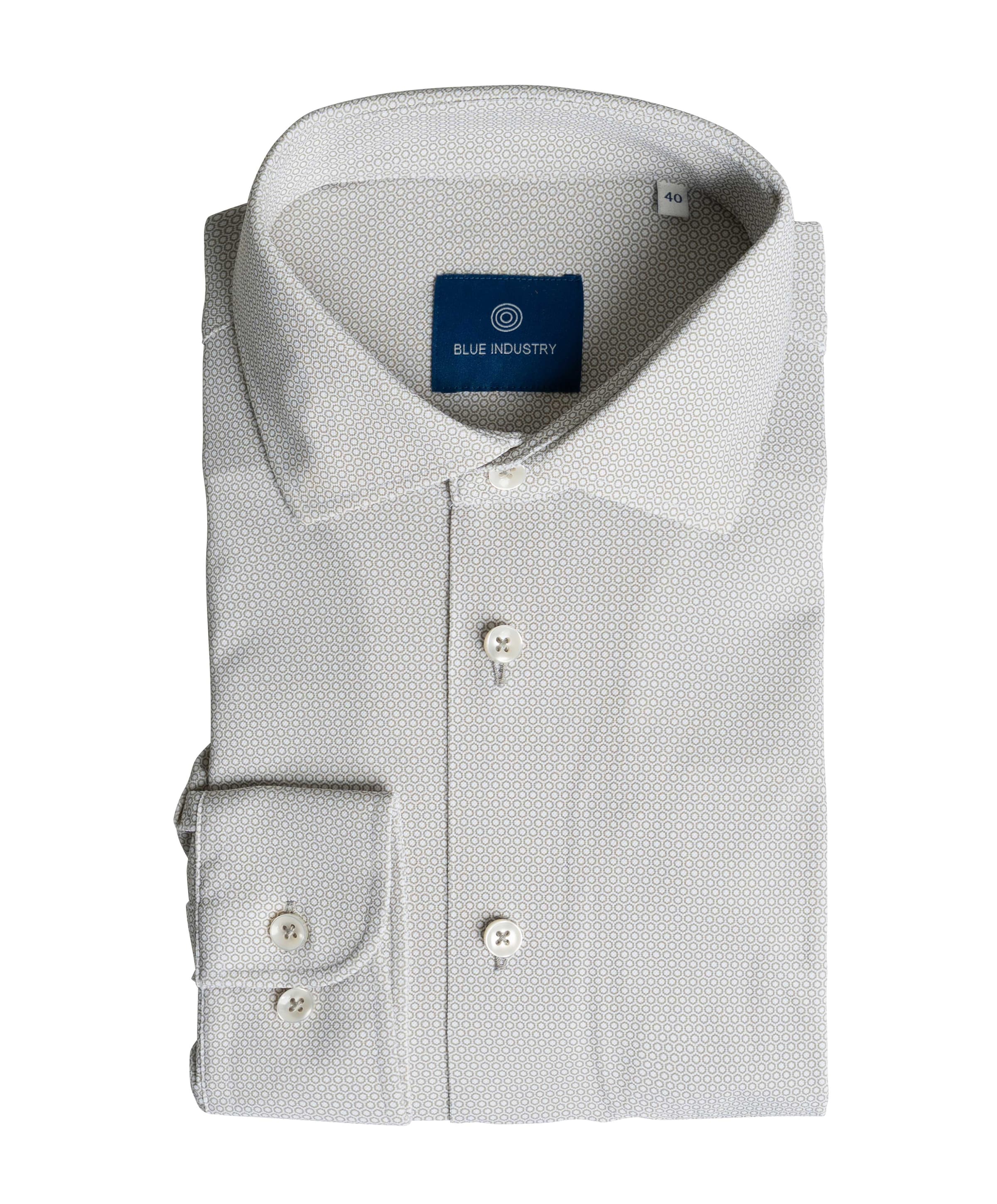 Heren overhemd lange mouw groen