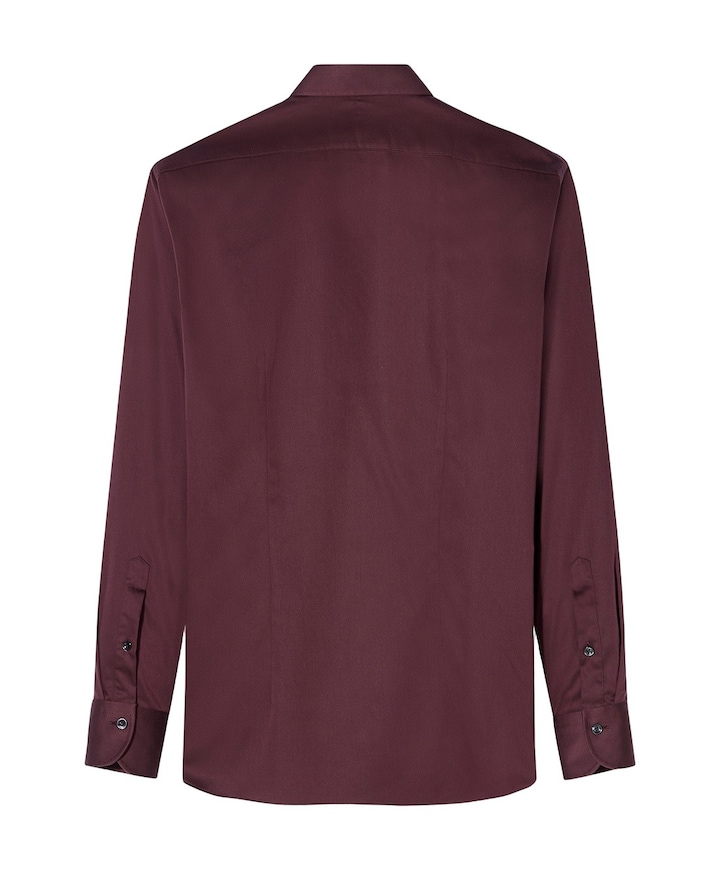 Heren overhemd lange mouw bordeaux