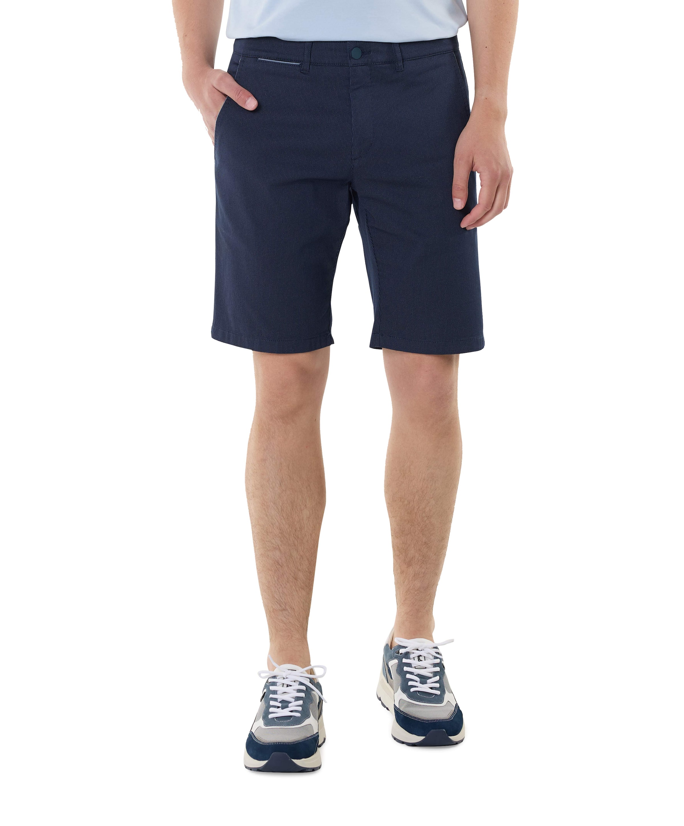 Flat Front Collection heren korte broek blauw