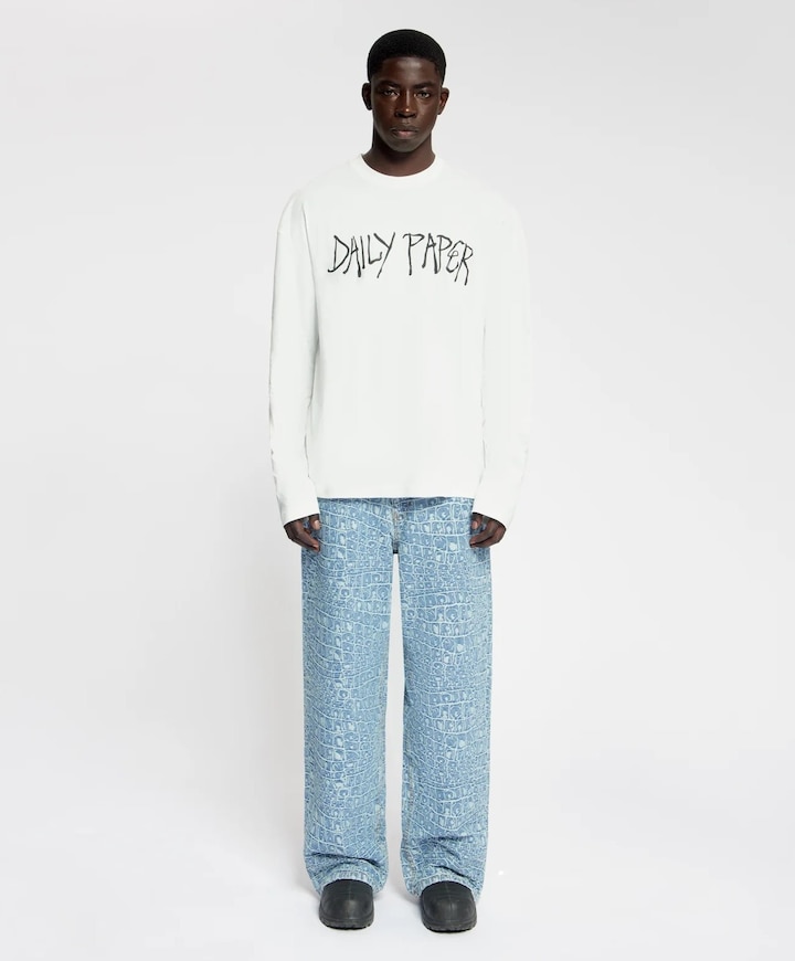 Heren longsleeve wit
