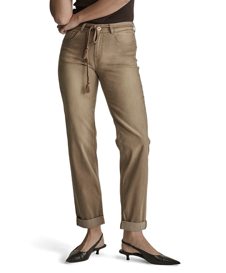 Bobby - Vintage Denim - 630 - Green dames jeans beige