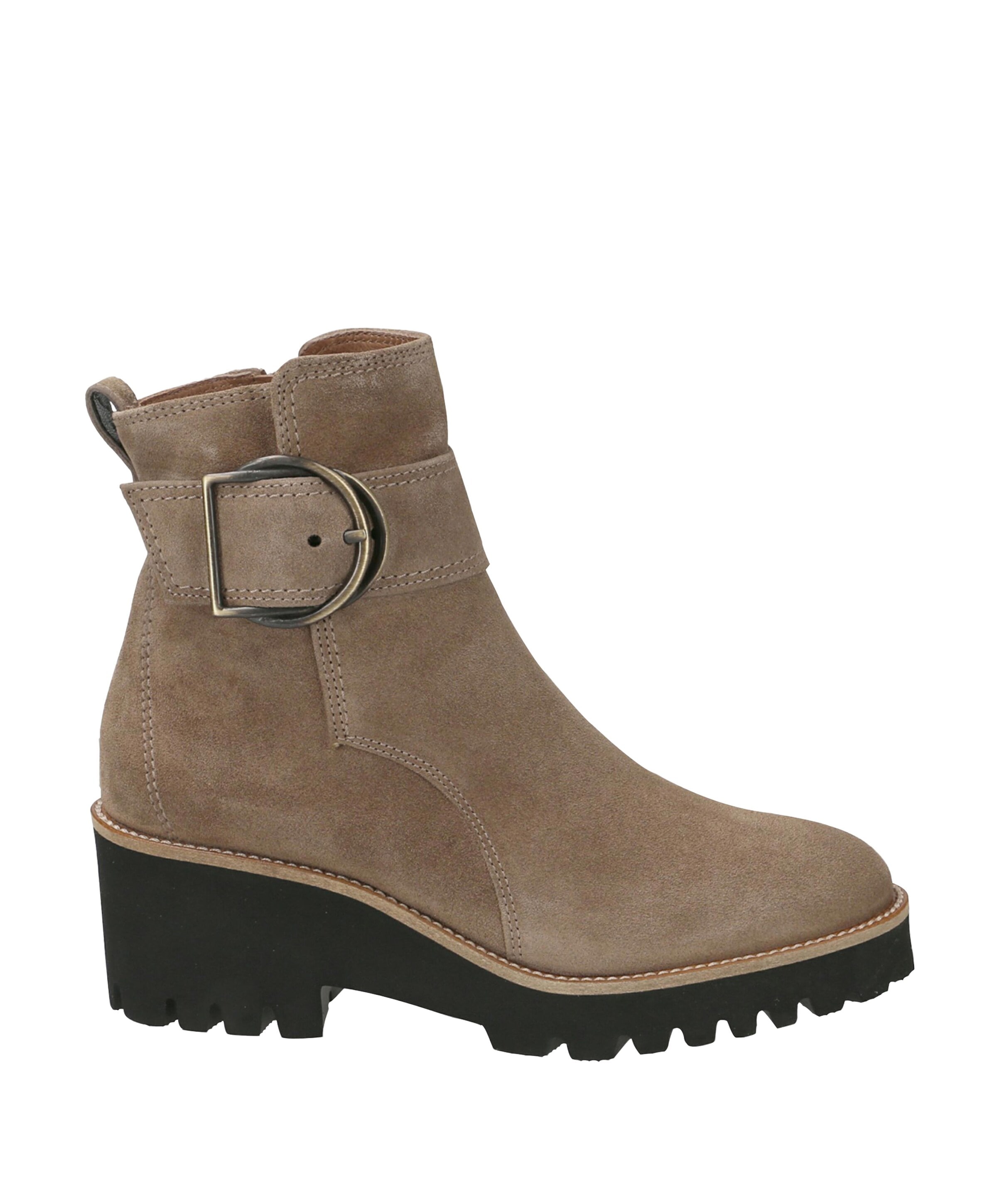 dames enkellaarzen beige